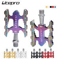 Pedal De Bicicleta Litepro Ultra Ligero De Aluminio Para MTB BMX Rueda De Carreras Universal Antideslizante Ajuste Brompton Faltrad - details 0