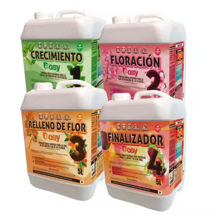 Easy - Pack Completo 5L - Fertilizantes con Nutrientes para Crecimiento y Floración - 1