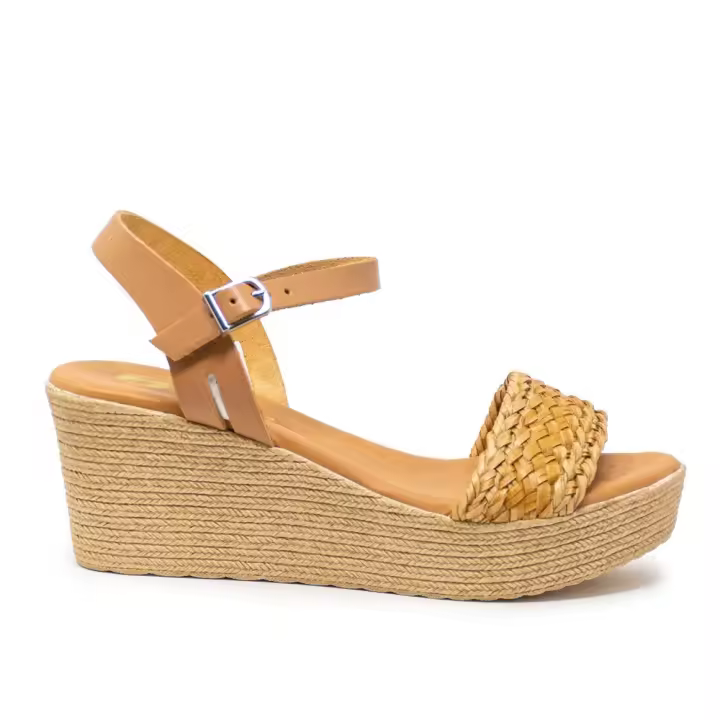 TINA KIZ 2452 Sandalias plataforma mujer 32275 24V SANDALIA PALA TRENZADA ARENA/TAN - 1