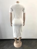 Vestido Midi Bodycon De Mujer Con Cuello En V Y Manga Corta Tejido En Knit Para Fiesta Y Calle Moda 2024 Vestido De Noche - details 19