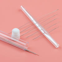 Kit DIY 10pcs Agujas De Punto De Ojo Grande Curvadas Para Perlas Y Cuerdas Elásticas Herramientas Para Fabricación De Joyas - details 3