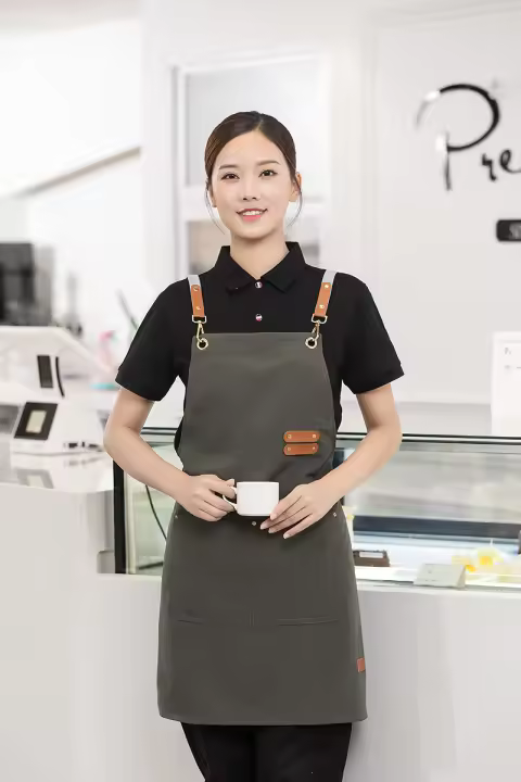 Aguayos De Cocina Profesional Para Mujer Impermeable Con Bolsillos Para Barbacoa Mandil Para Mujer Taller De Peluquería Salón De Uñas - 1