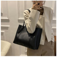 Bolso De Hombro Versátil De Cuero Suave Negro Minimalista Gran Capacidad Bolso De Tote Casual Para Mujer Estilo Inglés - details 15