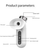 Spray Nano Para Los Ojos Electrónico Comprimido De Vapor Caliente Humidificador De Piel Facial SPA Alivio De La Fatiga Tamaño Compacto Material Plástico Recargable USB - details 11