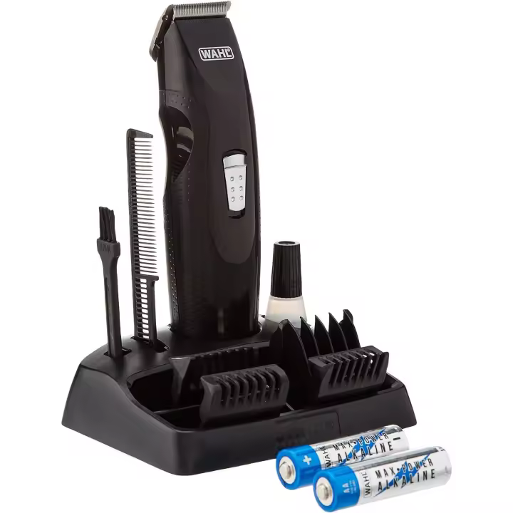 Wahl Mustache & Beard Barbero Inalámbrico Cortabarbas Bigote, Cuchillas de Precisión de Carbono Autoafilables, Longitudes Variables, Corte Apurado, Empuñadura Ergonómica Antideslizante, Peine, Aceite Lubricante y Cepillo de Limpieza - 1