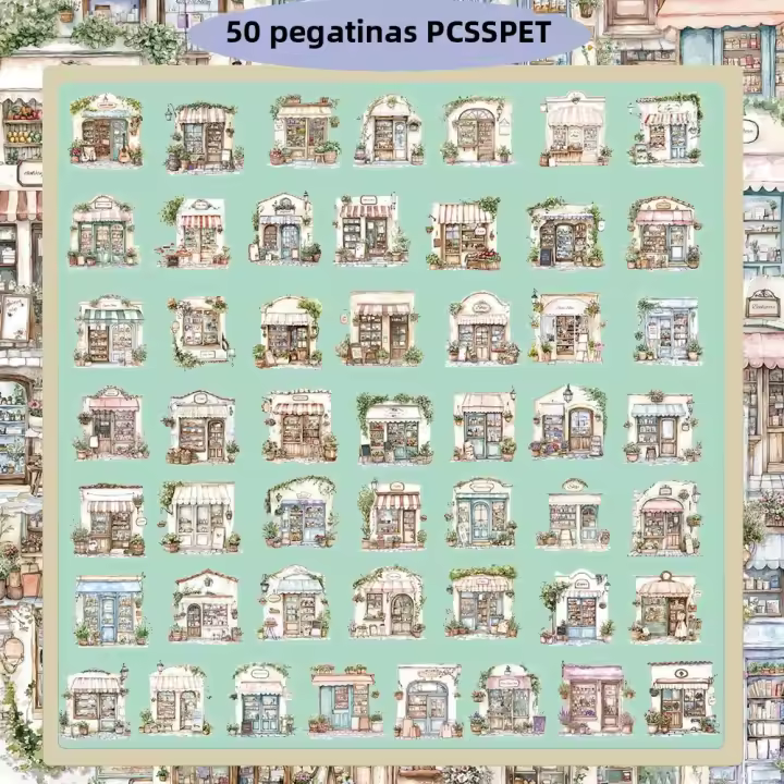 50PCS Etiquetas De Calcomanías De Graffiti De Acuarela Para Decoración De Escritorio Y Tazas De Bebida Material PET Resistente Al Agua - 1