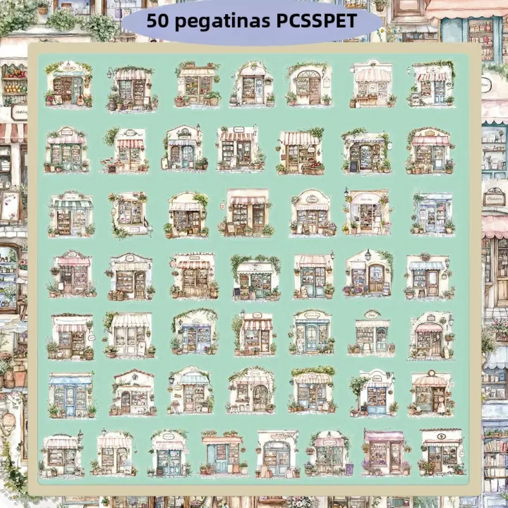 50PCS Etiquetas De Calcomanías De Graffiti De Acuarela Para Decoración De Escritorio Y Tazas De Bebida Material PET Resistente Al Agua - 1
