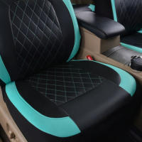 Funda de asiento de Coche de Ocho plazas con borde de Diamantes de una sola Línea, Cuero syntético, Cuero artificial - details 13