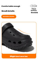 Zapatillas De Hombre Eva Con Suela Gruesa Perforadas Antideslizantes Y Odor Proof Zapatos Para Parejas Aumento De Altura Regalos - details 7