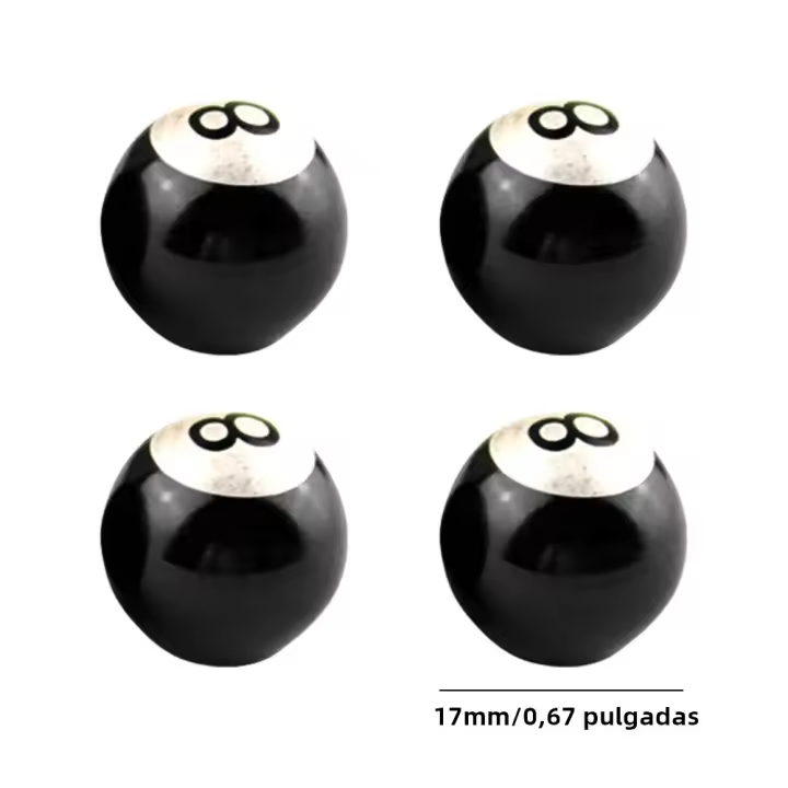 4pcs Tapones De Válvula De Neumático Para Coche Motocicleta Bicicleta Aleación De Aluminio Forma De Bola Cubierta De Polvo Tamaño 17x17x8mm - 1