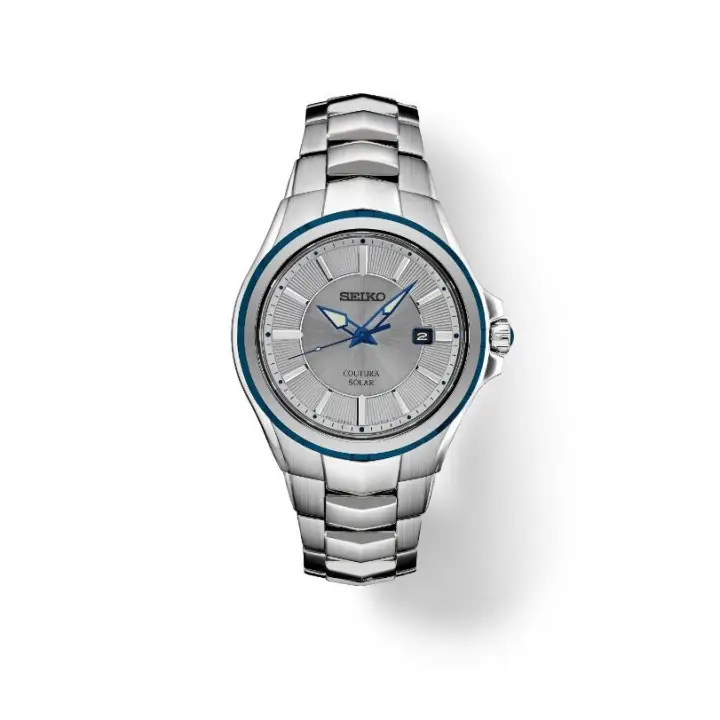 reloj hombre solar Seiko Coutura SNE565 42.5mm 100m WR cristal de zafiro correa de acero (hasta 10 meses sin recarga) - 1