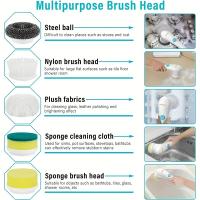 Set, Electric Scrubber With 5 Replaceable Brush Heads, Portable Spin Scrubber, Cordless Handheld Cleaning Brush For Bathroom/Tub/Wall Tiles/ Floor/Kitchen - details 2