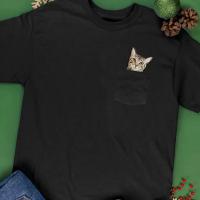 Camiseta De Algodón CLOOCL Con Diseño De Gato Tabby Y Dedo Medio Para Hombre Y Mujer Camiseta De Manga Corta Para El Verano Estilo Casual - details 7