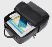 Mochila Para Hombre De Cuero Genuino Grande Capacidad Con Bolsillo Para Portátil De 15.6 Pulgadas Diseño Moda Múltiples Bolsillos Bolsa Escolar - details 10