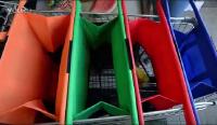 4 Bolsas para comprar en el supermercado, bolsas para colocar en el carro de la compra reutilizables y plegables - details 4