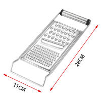 DESEOS Rallador Multiuso de Acero Inoxidable 28 cm x 11 cm - Ideal para Queso, Verduras y Más | Manual | Mango ergonomico - details 0