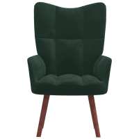 vidaXL Sillón de relax de terciopelo Gris claro, Gris oscuro, Verde oscuro Sillon Dormitorio Sillon Comodos Silla Relax Sillón Sofá - details 9