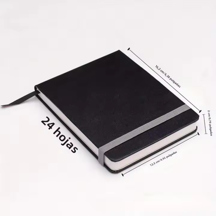 Cuaderno De Dibujo De Viaje Tamaño Medio Estilo Antiguo Cubierta De Cuero Grano Grueso Hojas De Pasta De Madera Para Dibujos Al Acuarela Portátil Para Dibujar Al Aire Libre - 1