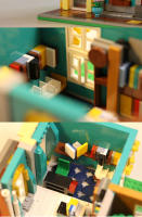 Bloques De Construcción Creativo De Esquina Tienda De Libros Estación De Mantenimiento Modelo Arquitectónico Ciudad Calle Venta Regalo Para Niños Micro Bloques De Construcción Unisex ABS No Electrónicos - details 5