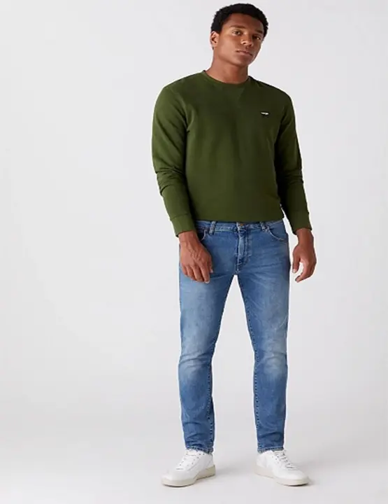 Wrangler Larston Azul - Pantalones Vaqueros Estrechos Hombre - 1