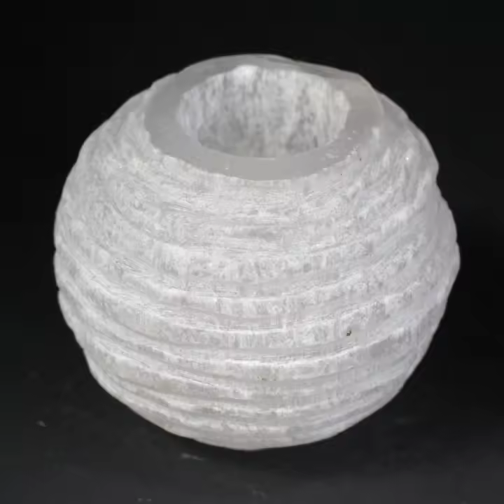 Candelero Selenite Bola de Nieve- 8 cm - 1