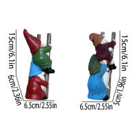 Estatua De Gnome De Jardín Subiendo Las Escaleras Duradera En Resina Decoración De Arbolito Para Exterior Arte Del Patio - details 0