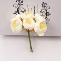 6/18 Piezas De Flores Artificiales De Rosa De Té Para Decoración De Bodas Y Manualidades Accesorio De Flor Para Scrapbooking Y Wreath - details 9