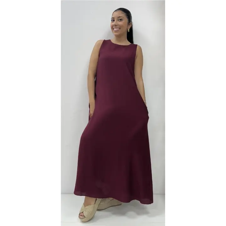 Vestido Chari Burdeos - 1