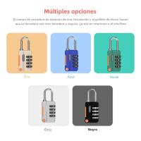 Cerradura De Combinación Tríptica Multifuncional Para Equipaje De Viaje Anti-Robo Con Código De Bloqueo Colorido - details 2