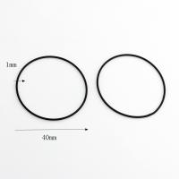 Conectores De Circulo Geométrico Hueco En Metal De Cobre Para El Dibujado De Joyas DIY 6 Piezas Pintura Negra De Spray Charms - details 2