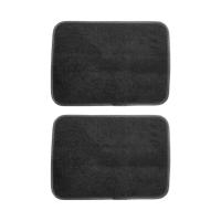 HOGUITA-Juego de 4 Alfombras de Moqueta para Coche,Alfombrillas Universales para Coche,Antideslizantes,Alfombras Delanteras y Traseras,Color Negro - details 3