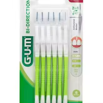 Gum Cepillos Interdentales Bi-Direction 0,9Mm, 6 Uds Verdes - 1