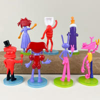 7pcs Figura Digital Sorprendente Pomni Y Jax Muñeco De Peluche Juguetes Para Niños Y Niñas Ideal Para Navidad Circulo Del Circo - details 2