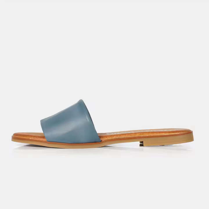 1990s Sandalias Planas de Piel Mujer Suaves y Veraniegas - 1