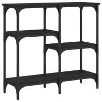 vidaXL Mesa consola madera de ingeniería 80x29x75 cm Negro, Roble Sonoma, Roble ahumado Mesa de sofá Mesa de Entrada para Salón Consola de Entrada Mueble Recibidor Mesita Mesa auxiliar Salon - details 3