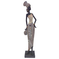 CAPRILO REGALOS & DECORACIÓN Figura Decorativa de Resina "Mujer Africana con Jarrón en Mano" . Adornos y Esculturas. Regalos Originales. Decoración Hogar. 10 x 6,50 x 40 cm - details 0