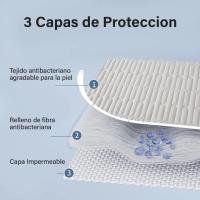 Protector de colchón acolchado e impermeable Descansín  Protege de ácaros y mejora la higiene - details 0