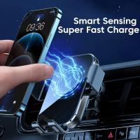 15W Cargador Inalámbrico Coche, [Sujeción Automática] 360° Rotación Soporte Movil Coche Cargador Inalambrico Carga Rápida para Rejilla Compatible con iPhone - details 1