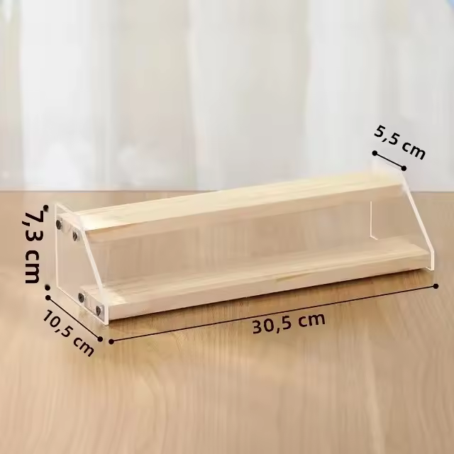 Exhibidor De Madera Acrílica De 2-7 Capas Para Cosméticos Perfumes Cupcakes Organizador De Muñecas Figuras De Acción Y Modelos Estantería De Almacenamiento Para El Hogar - 1