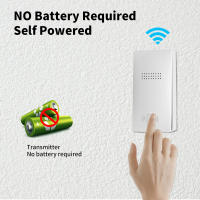 Timbre De Puerta Sin Cable Exterior Impermeable Auto-Energizado Conjunto De Campana De Puerta Para Hogar Energía Cinética Anillo - details 2