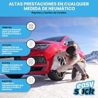 ENERFERO-Cadena de nieve textil para neumaticos,Cadenas Coche Nieve Easy Sock,Cadenas Nieve Coche Antideslizantes y Resistentes,Kit de 2 Cadenas - details 5