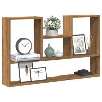 vidaXL Estantería de pared madera de ingeniería 99x15x60 cm en color Blanco/Madera antigua/Gris sonoma y más | almacenamiento funcional diseño moderno para baño dormitorio sala - details 4
