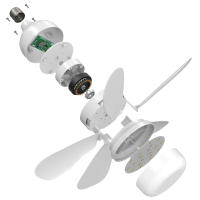 Bombilla LED De Techo Con Ventilador De 40W E27 Control Remoto Inteligente Para Dormitorio Y Sala De Estar Luz Y Ventilador En Uno Moderno Y Eficiente - details 15