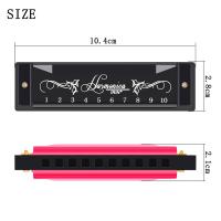 IRIN Armónica De Madera Con 10 Agujeros Y 20 Tonos En Clave C Para Principiantes Instrumento De Viento Colorido Para Enseñanza Y Regalo - details 3