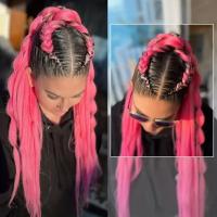 Extensiones De Cabello Sintético WIGSIN 20 Pulgadas Pre Estiradas Yaki Para Mujeres Enresalte De Cabello Ez Box Braiding - details 4