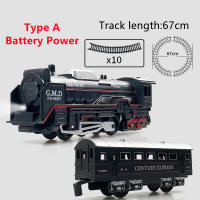 Juguete De Tren De Ferrocarril Clásico Eléctrico Con Luz Para Niños Y Niñas Set De Pistas De Regalo De Navidad Modelo a Escala 1:18 - details 9