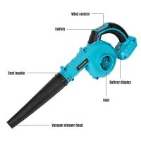 Soplador de hojas y aspirador inalámbrico 2 en 1, 21V, 500W, 20000RPM, Pantalla de potencia, 5 niveles de ajuste, Secador de pelo portátil recargable Pequeño para batería Makita de 18V (sin batería ni cargadores) - details 5