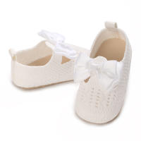 Zapatos De Caminar Para Bebés Niñas Primavera Verano Con Lazo Suaves De Algodón Resistente a Golpes Cierre SLIP-ON Transpirables Talla True - details 5