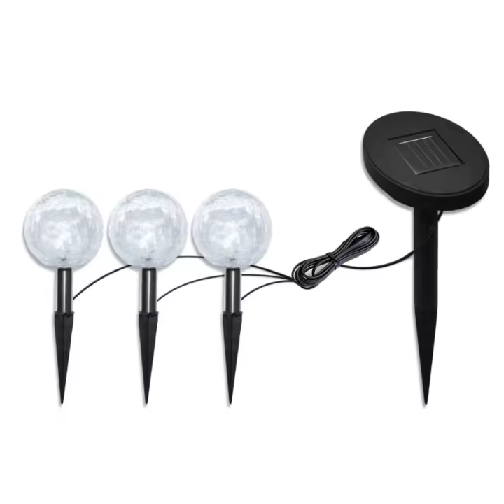 vidaXL Lámparas de Suelo LED de Energía Solar de Jardín Luces Forma de Bola Cantidad 3 unidades, 6 unidades - 1
