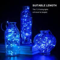 6 Pack Luces Faeiras LED Operadas Por Batería Cadena De Luz Impermeable Con Hilo De Plata Para Decoración De Bodas Y Fiestas En El Dormitorio Patio Y Navidad - details 11